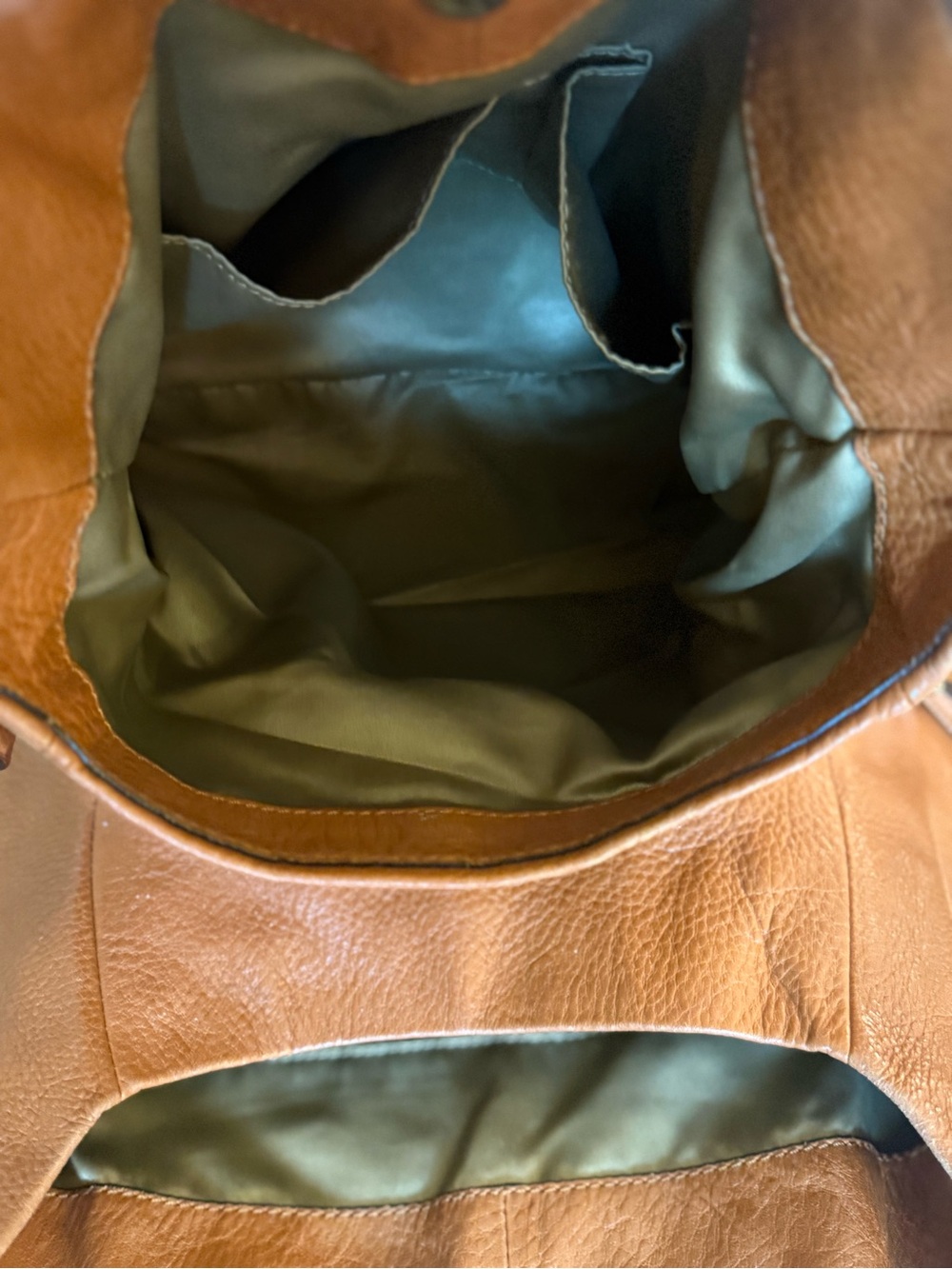 Coach #26224 Madison Phoebe Pebble Leather Cognac Brown Hobo Handbag - Picture 9 of 14